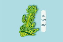 Cactus 3D Multilayer SVG/ Cactus 3D mandala/Cactus paper cut Product Image 1