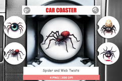 Car Coaster Spider and Web Twists Product Image 1