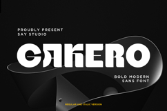 Gakero - Bold Modern Sans Serif Font Product Image 1