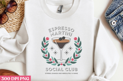 Espresso Martini Social Club PNG, Coquette Bow Positive Funn Product Image 2
