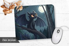 Curious Night Dragon Mouse Pad PNG Design Product Image 1