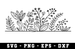 Wildflowers Svg Design | Svg Files for Cricut Product Image 1