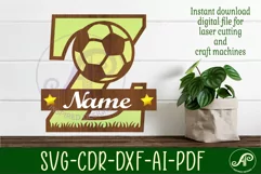 Football or Soccer Capital Monogram Letter Z SVG Product Image 1