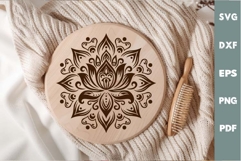 Mandala laser SVG PNG| Lotus Buddha ornament Product Image 1