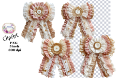 Bows, Ribbon, Lace , Clipart, Ephemera, PNG, Junk Journal Product Image 1