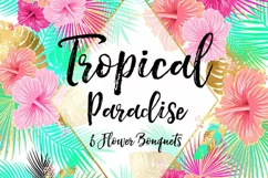 Tropical Flower Bouquet Clipart Product Image 1
