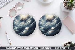 Car Coaster Sublimation| Coaster PNG Design Product Image 1
