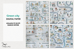 The Green City digital paper Product Image 1