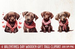 Cute Valentine Dog Clipart, Valentines Day Dog Clipart Product Image 1