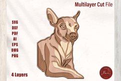 Multilayer Chihuahua Dog Mandala Laser Cut File SVG Layered Product Image 1