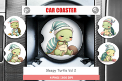 Car Coaster Sleepy Turtle Product Image 1
