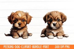 Peeking Dog Collection Clipart Product Image 1