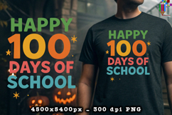 Happy 100 Days of School Sublimation Design Product Image 2