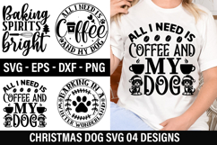 Christmas Dog SVG Design - Barking in a winter wonderland Product Image 1