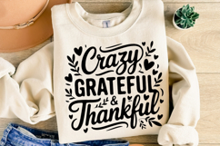 Crazy Grateful &amp; Thankful Svg | Thanksgiving Svg | Shirt Svg Product Image 2