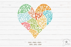 Cape Verde Heart SVG cut file Product Image 1