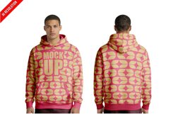 Male Hoodie Front Back Product Image 1