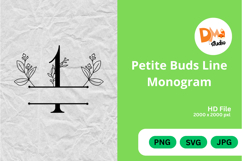 Petite Buds Line Monogram Product Image 1
