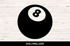 8 Ball SVG, Pool Ball SVG Product Image 1