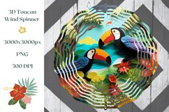 3D Toucan Wind Spinner Design, 3D Summer Sublimation Product Image 1