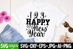 123 Happy New Year SVG Cut File , Happy New Year SVG Design Product Image 2