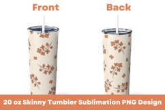 Retro Flowers Flowers 20 oz Tumbler Sublimation PNG Product Image 1