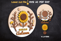 Hello Autumn SVG laser cut files for Glowforge Product Image 2
