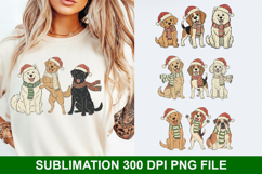 Christmas Dog Sublimation - Christmas PNG Design Product Image 1