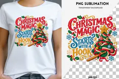 Christmas crochet png design for T-shirts Product Image 1