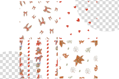 Wax Crayons Gingerbread Land Seeamless Patterns Product Image 2