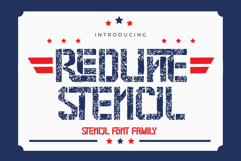 Redline Stencil is Stencil font family Product Image 1