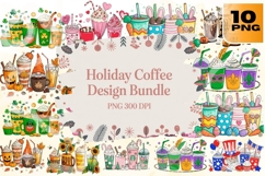 Holiday Coffee PNG Bundle 10 Product Image 1