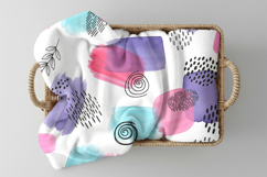 Folded blanket in basket mockup Product Image 3