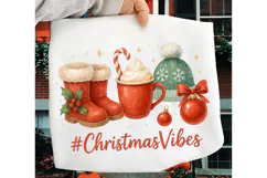 Christmas Vibes Cocoa Mug PNG, Christmas Vibes PNG, Santa Product Image 2