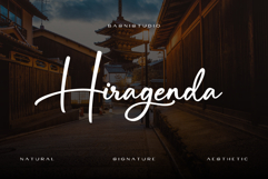 Hiragenda Signature font Product Image 1