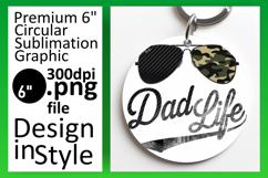 Chic Round Design Keychain Artwork , Father&#039;s Day Product Image 1