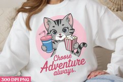 Chase Adventure Always PNG, Funny Cat Sublimation PNG Product Image 2