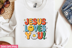 JESUS LOVES YOU PNG, Jesus Sublimation PNG Product Image 2