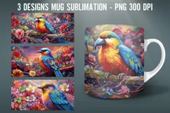 Bird of Eden Mug Wrap Sublimation Designs|Colorful Product Image 1