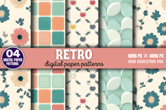 Retro Digital Paper Pattern Backgrounds PNG Product Image 1