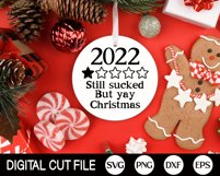 Christmas 2022 Gas Ornament SVG Bundle, Round Ornament Quote Product Image 8