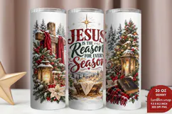 Jesus Is the Reason 20oz Tumbler Wrap, Christian Christmas N Product Image 2