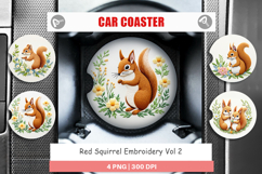 Car Coaster Red Squirrel Product Image 1