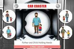Car Coaster Father and Child Product Image 1
