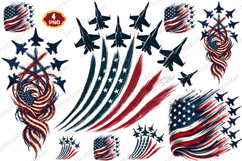 USA Patriotic Jets PNG, 4th of July PNG, USA Flag PNG, USA Product Image 1
