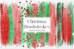 Sparkling Christmas Glitter and Foil Brushstrokes Product Image 1