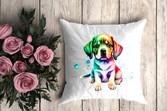 Cute Puppies Watercolor PNG Sublimation - 8 Designs Product Image 3
