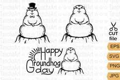 Groundhog Day Printable SVG,PNG Groundhog Hamster Product Image 1