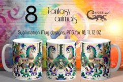 Boho Unicorn | fantasy Mug Sublimation design bundle, PNG Product Image 1