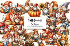 Fall Gnomes Clipart, Autumn Clipart Product Image 1